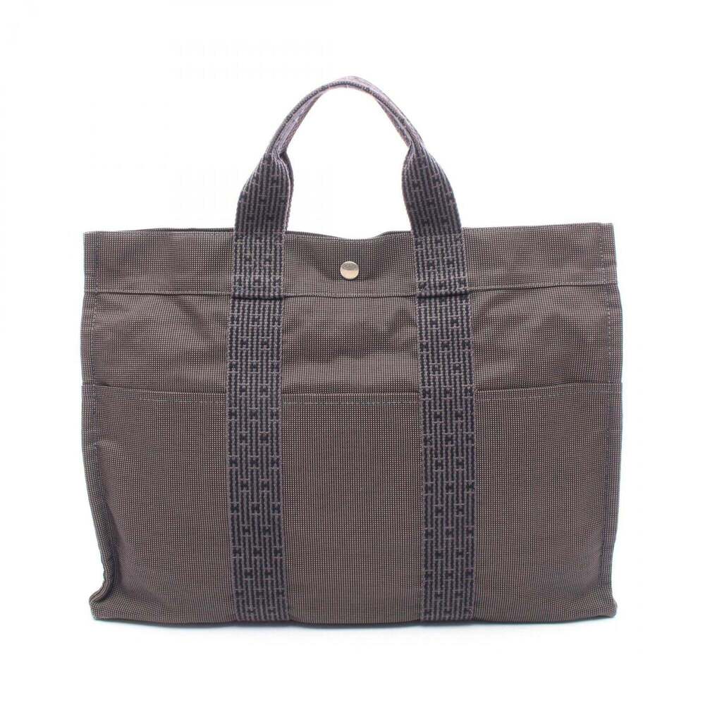 Hermes Herline MM Tote Bag/Handbag, Canvas, Men's/Women's, Gray